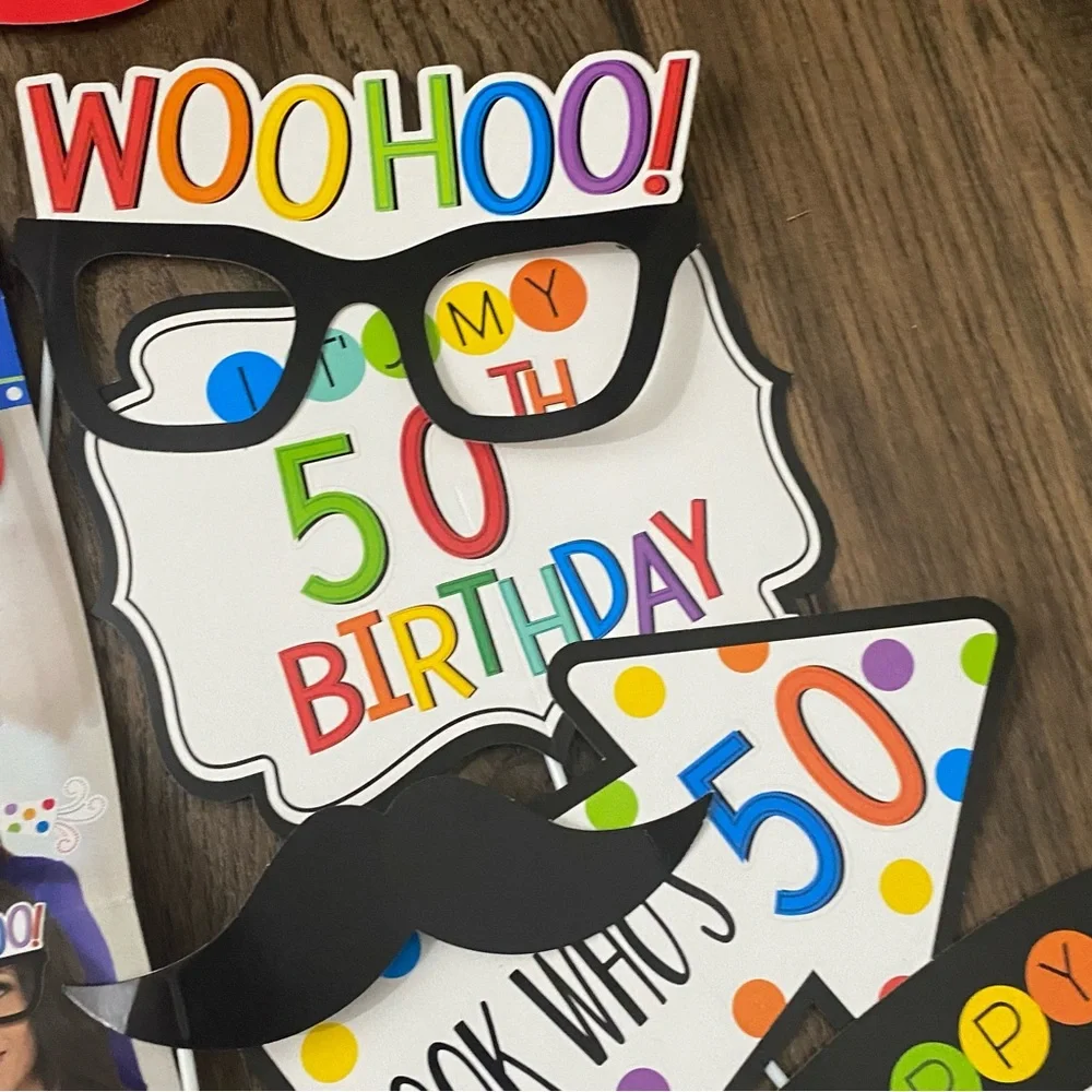 50th Birthday photo props